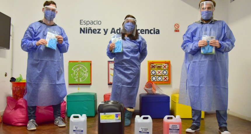 San Martín: El Municipio entrega kits de higiene y seguridad a Hogares de la ciudad 