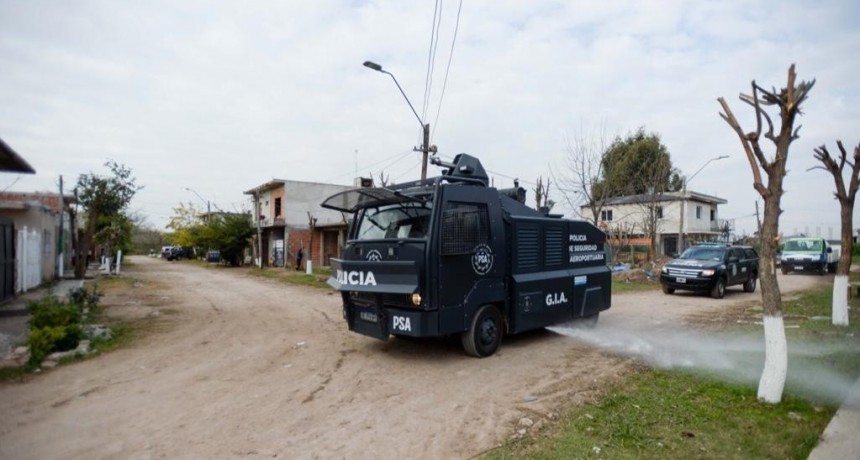 Hurlingham: Se realizó un nuevo operativo de desinfección por parte de la Policía de Seguridad Aeroportuaria  