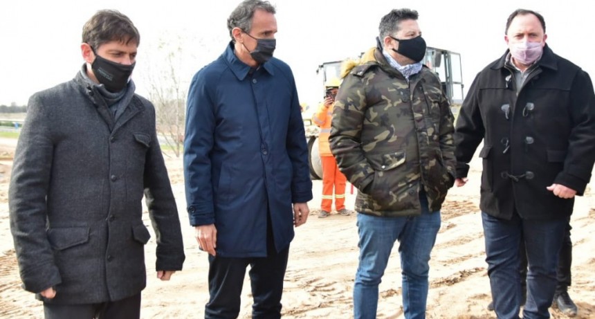 Merlo: Menéndez junto a Kicillof y Katopodis recorrieron las obras de la Autopista Presidente Perón 