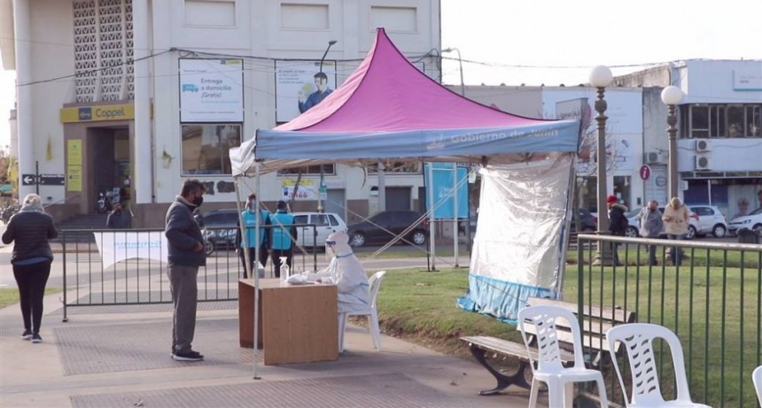 Jun&iacute;n: El Municipio volvi&oacute; a realizar testeos en la plaza 25 de Mayo