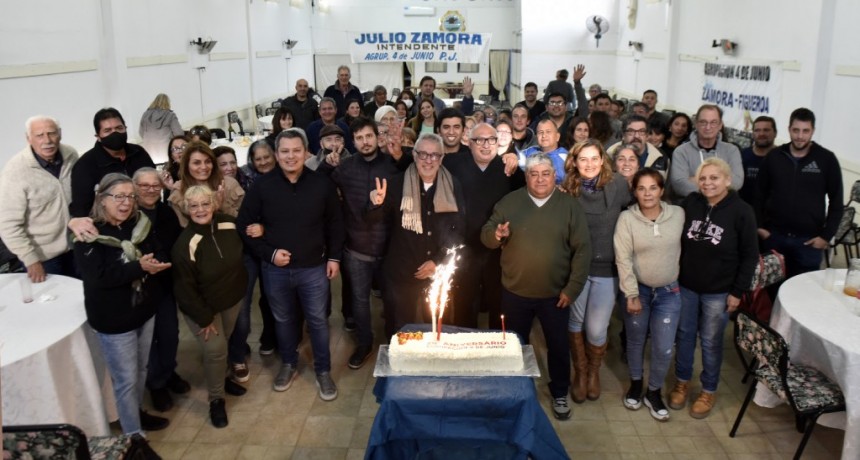 Tigre: Julio Zamora participó del 29° aniversario de la Agrupación 4 de Junio