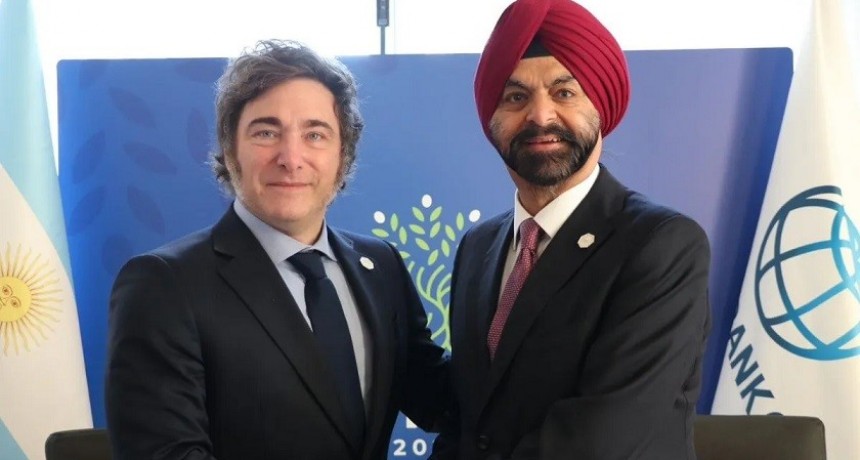 El Presidente Milei se reunió con Ajay Banga, Presidente del Banco Mundial, en el G7