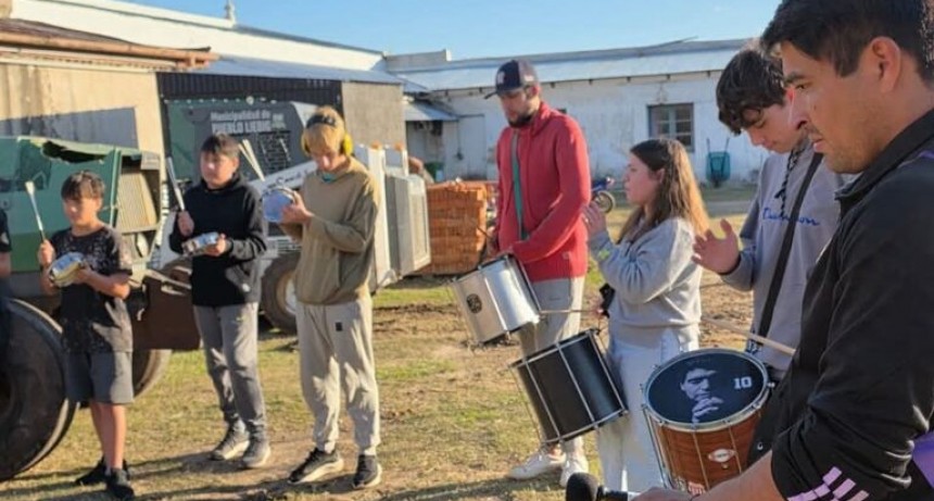 Pueblo Liebig (ER): Continúa el Taller de Batucada en el distrito