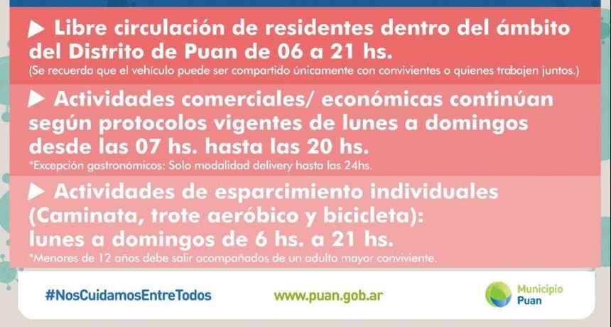 Puan: Anuncian nuevas medidas que se aplicarán desde el 15 hasta el 28 de julio 