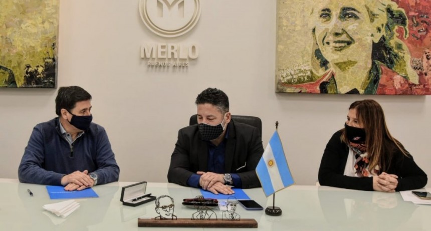 Merlo: Firma de convenio de Asistencia Alimentaria 