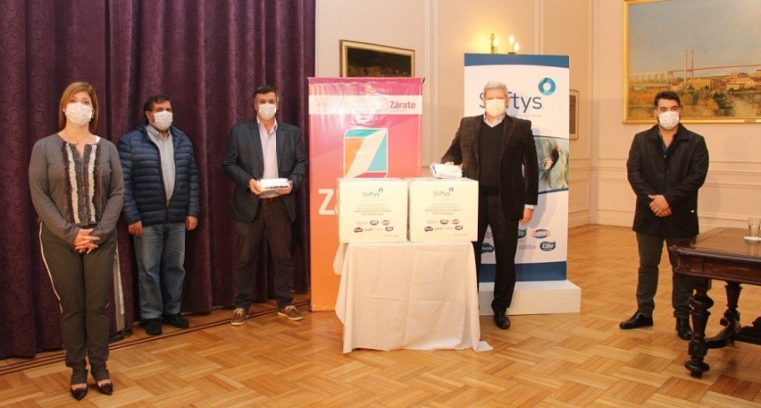Zárate: La empresa Softys Argentina donó al municipio 400.000 barbijos tipo quirúrgicos