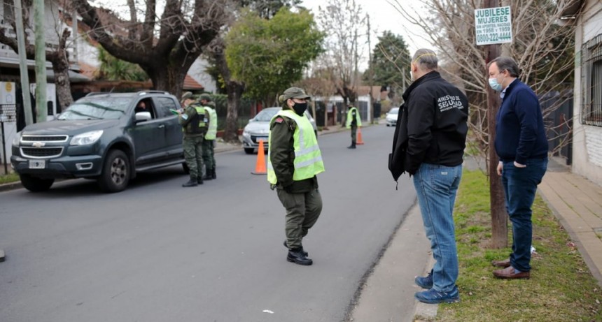 Alte. Brown: Berni y Cascallares recorrieron controles de gendarmería 