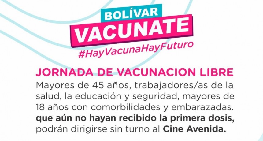 Bolívar: 9 y 10 de julio habrá jornadas de vacunación libre para mayores de 40 años 