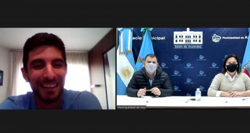 Azul: Reunión con el preparador físico Federico Baroni, a días del comienzo de los Juegos Olímpicos 