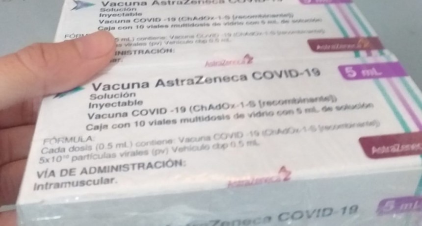 Tapalqué: Llegó una nueva partida de dosis de AstraZeneca 