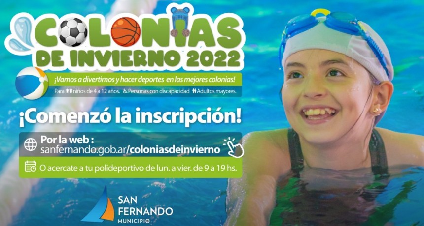 San Fernando: Inició la inscripción para las Colonias de Invierno 2022