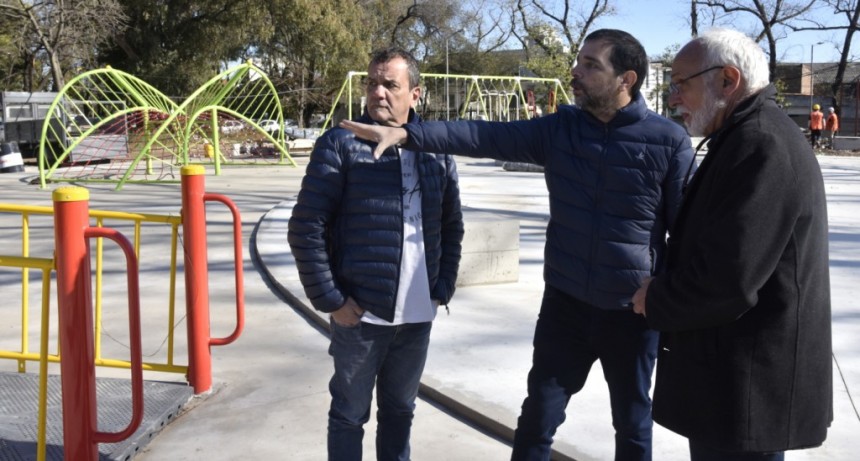 San Martín: Fernando Moreira recorrió las obras en el ex predio del Tiro Federal