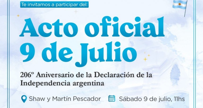 Pinamar: Se realizara la Fiesta Tradicional del 9 de Julio 