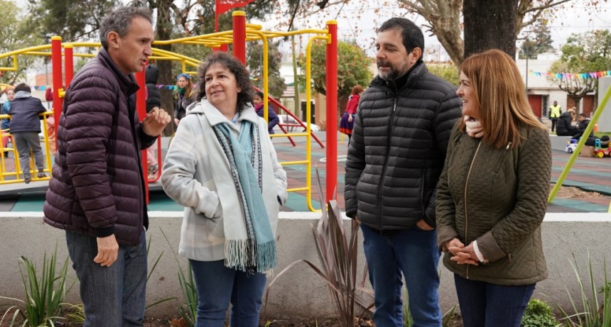 San Martín: Fernando Moreira inauguró las nuevas obras en la Plaza de los Trabajadores