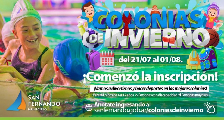 San Fernando: Comenzó la inscripción a las Colonias de Invierno 2025