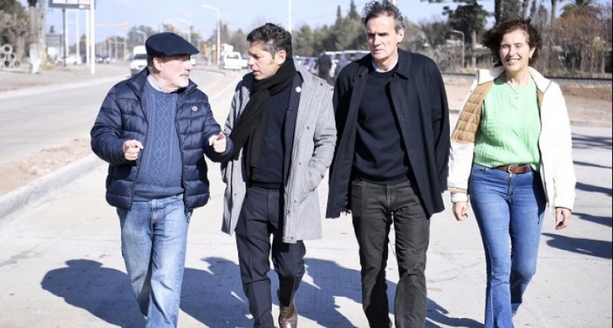 Kicillof y Katopodis habilitaron un tramo de las obras de mejora de la Ruta Provincial N°40 en Marcos Paz