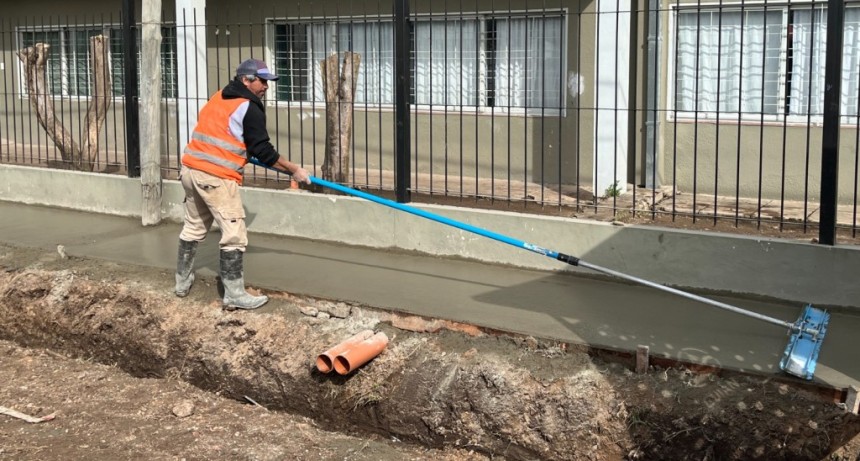 Luj&aacute;n: El Municipio avanza con obras de infraestructura en la Escuela Primaria N&deg; 15