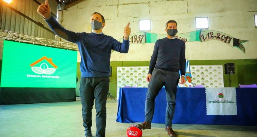 E. Echeverría: Fernando Gray y Matías Lammens presentaron el programa “Clubes en Obra” 