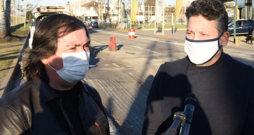Merlo: El Intendente Menéndez recorrió las obras de repavimentación de la Av. Rivadavia