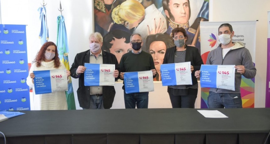 Ituzaingó: Alberto Descalzo y Gustavo Vera firmaron un convenio de cooperación de lucha contra la trata 