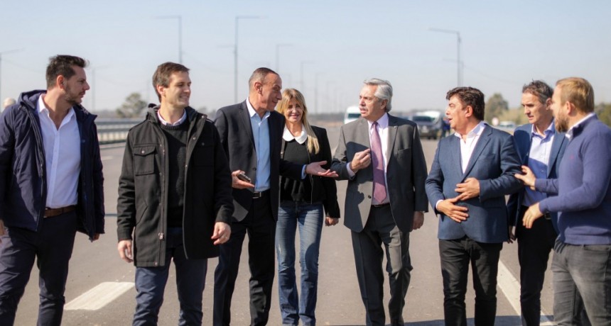 Alberto Fernández recorrió las obras de la autopista Presidente Perón y de la Universidad de José C. Paz