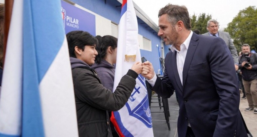 Pilar: Federico Ach&aacute;val inaugur&oacute; la Escuela Secundaria N&deg; 26 de Villa Rosa