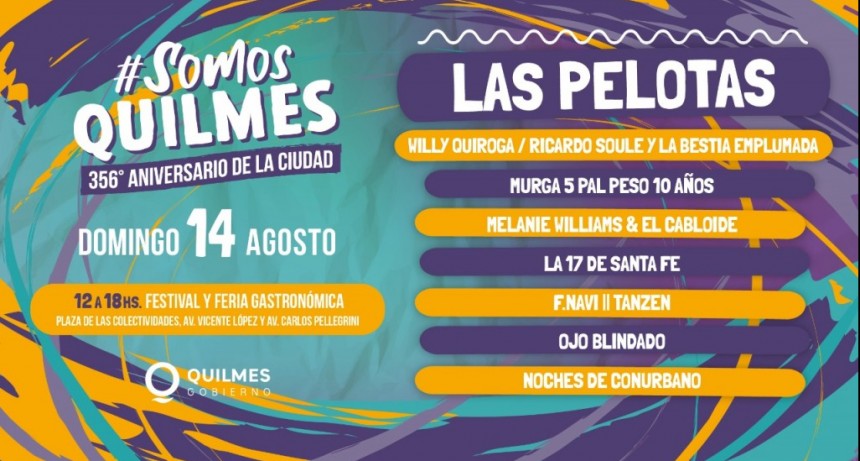 Quilmes: Se realizará el festejo por el 356° aniversario de la ciudad con desfiles, gastronomía y varias actividades  