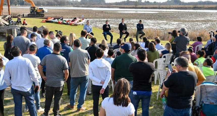 San Vicente: Empezaron las limpiezas de la Laguna del Ojo