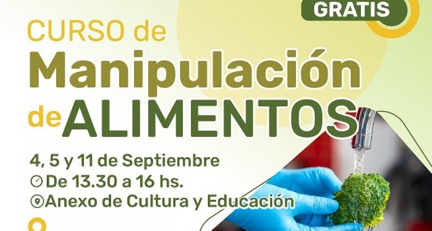 Lincoln: Abrió la inscripción al “Curso de Manipulación de Alimentos”