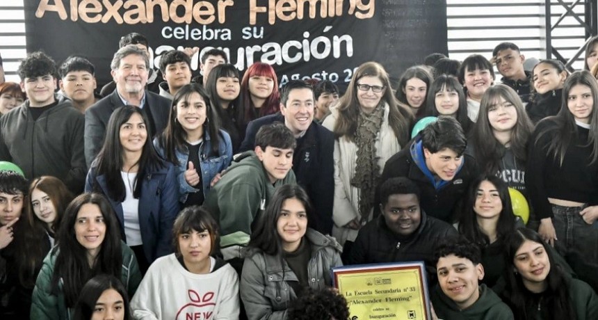Malvinas Argentinas: Nardini inauguró el nuevo edificio de la Escuela Secundaria N° 33 