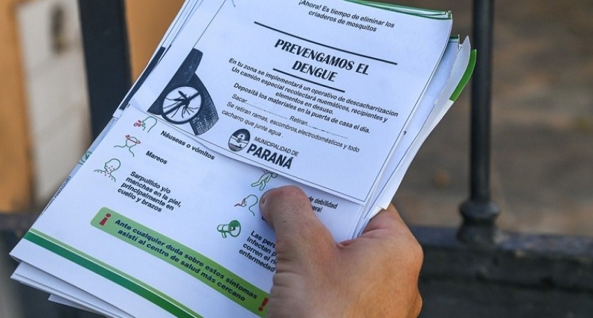 Paran&aacute; (ER): El Municipio realiza una campa&ntilde;a de descacharrizaci&oacute;n en distintas zonas de la ciudad