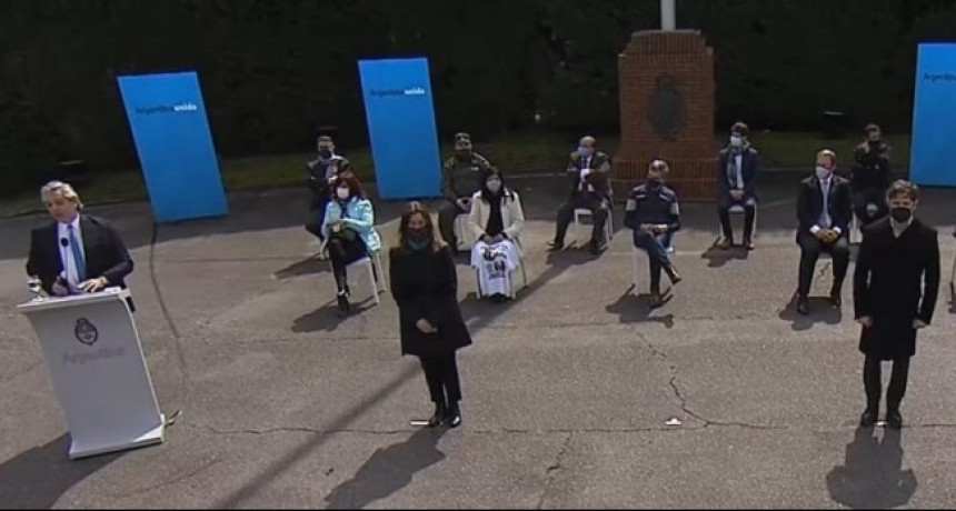 Juan Andreotti acompañó el lanzamiento del Plan de Fortalecimiento de Seguridad junto a Alberto Fernández 