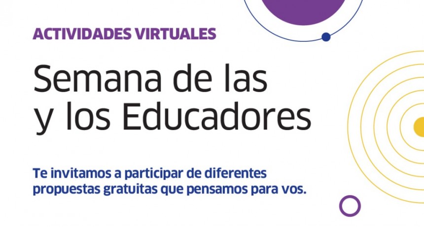 San Martín celebra la Semana de las y los Educadores con actividades virtuales 