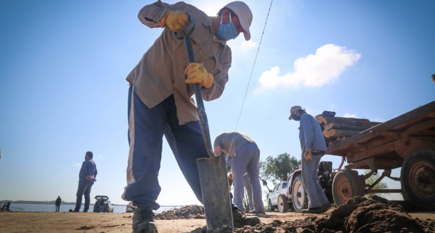 San Pedro: Avances y parquización de árboles en la Playa de Vuelta de Obligado 