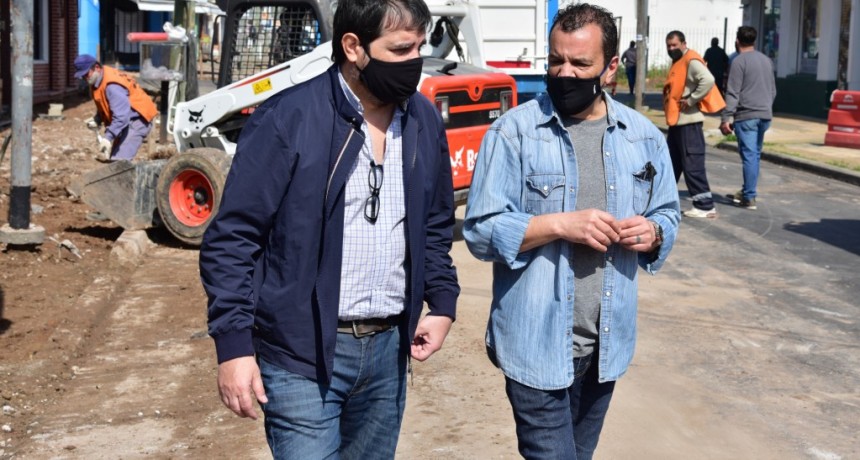 San Martín: Fernando Moreira recorrió las obras de remodelación del Centro Comercial Lamadrid 