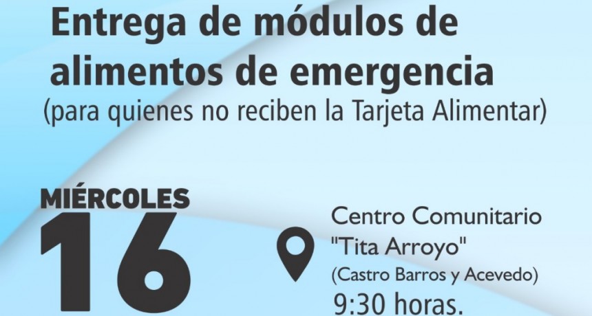 Baradero: Entrega de módulos de alimentos en el Centro Comunitario “Tita Arroyo”   