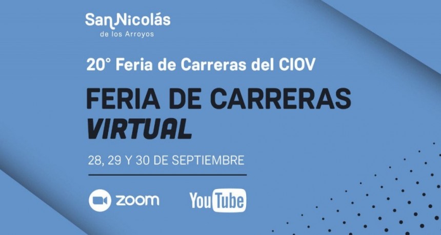 La 20° “Feria de Carreras” se realizará de manera virtual en San Nicolás  