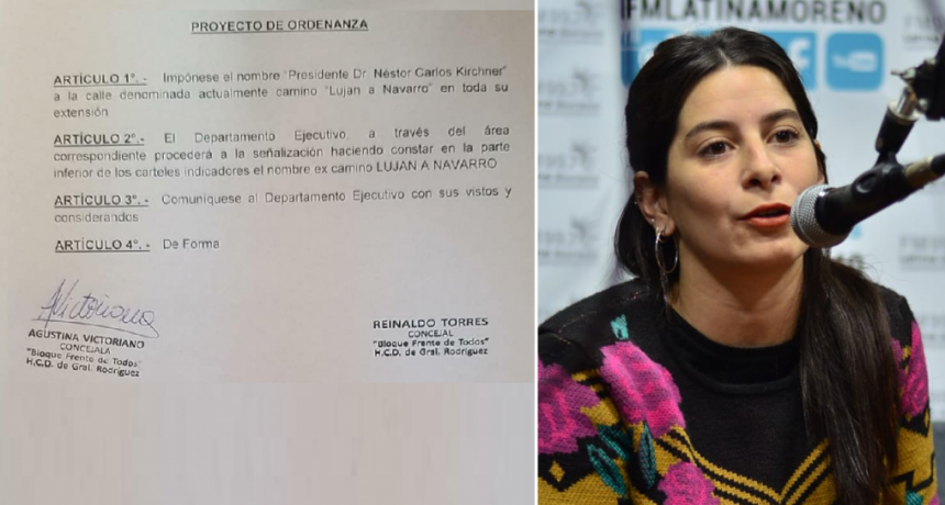 Gral. Rodríguez: Proponen que el Camino Luján a Navarro se denomine como “Dr. Néstor Carlos Kirchner”