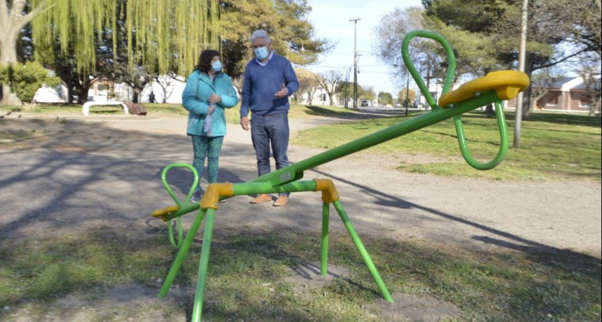 Patagones: Nuevos juegos para la plaza Chacabuco
