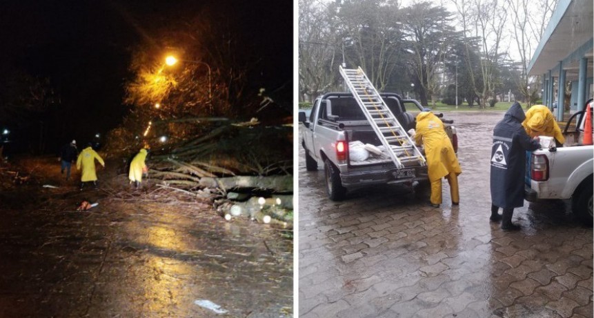 Madariaga: Defensa Civil y Bomberos realizaron más de 160 intervenciones por el fuerte temporal