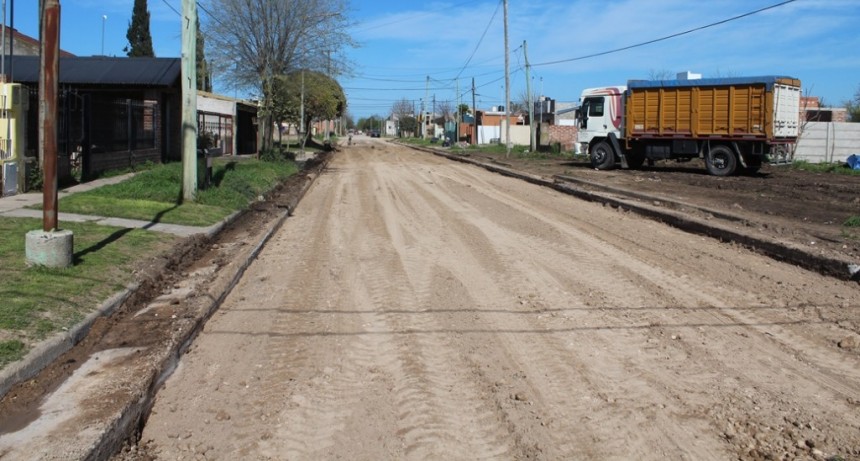 Lobería: Se efectuó la obra de pavimentación en la calle Piñero 