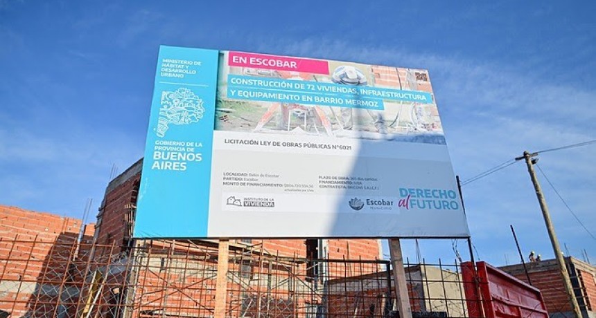 Escobar: Se realizará el sorteo de 72 viviendas en Mermoz