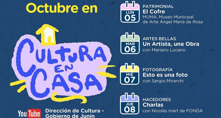 Junín: Nuevas propuestas para el programa Cultura en Casa 