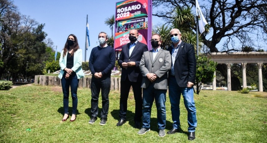 Rosario: Se presentó el reloj de la cuenta regresiva para Juegos Suramericanos de la Juventud 