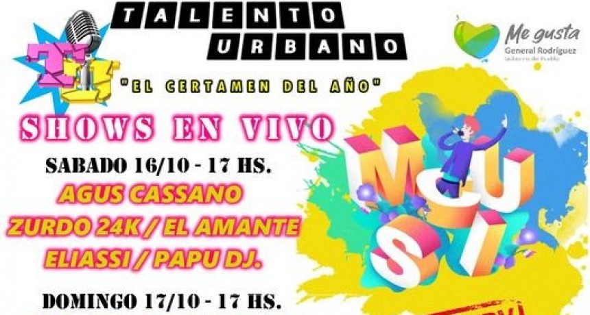 Gral. Rodríguez: Se define el certamen de Talento Urbano 2021