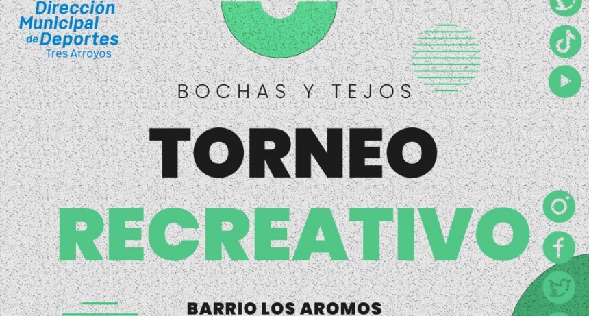 Tres Arroyos: Torneo recreativo de bochas y tejo en el distrito 