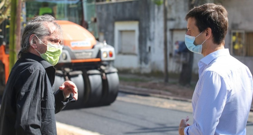 San Vicente: Mantegazza supervisó la terminación de las primeras obras de pavimentación