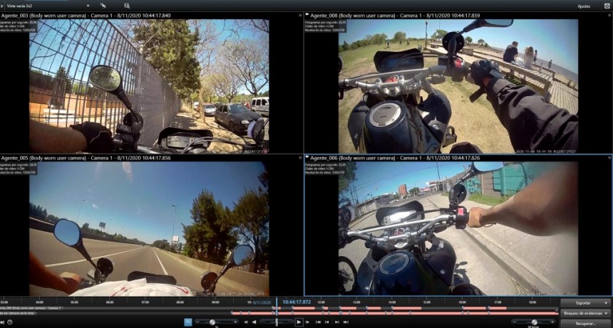 Vicente L&oacute;pez: Agentes patrullan el municipio con c&aacute;maras port&aacute;tiles