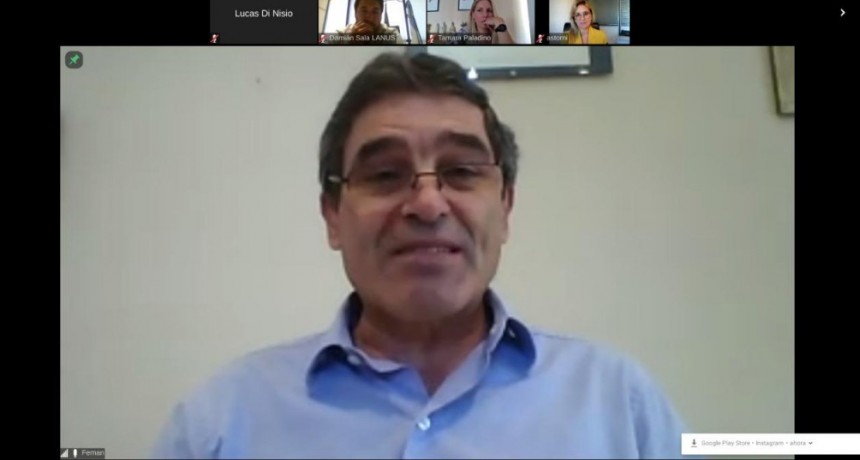 Lanús: Grindetti y el ministro Quirós analizaron el impacto del Covid-19 en el AMBA