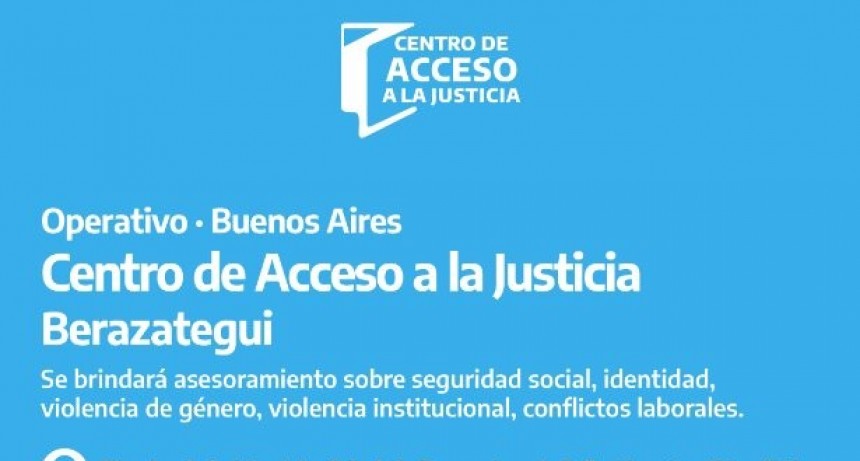 Berazategui: Operativo de atención legal primaria gratuita 